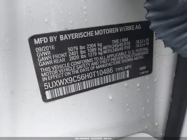 5UXWX9C56H0T10486 2017 BMW X3 - Image 8