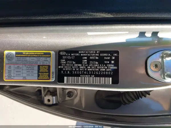 5XXGT4L31JG220802 2018 KIA OPTIMA - Image 8