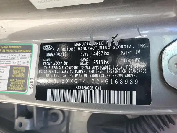 5XXGT4L32HG163939 2017 KIA OPTIMA - Image 5