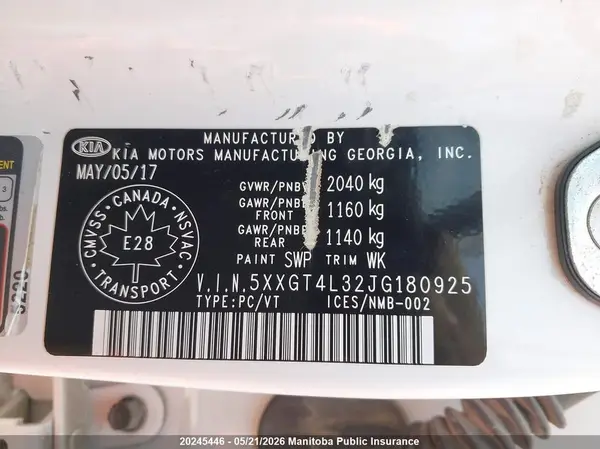 5XXGT4L32JG180925 2018 KIA OPTIMA - Image 8