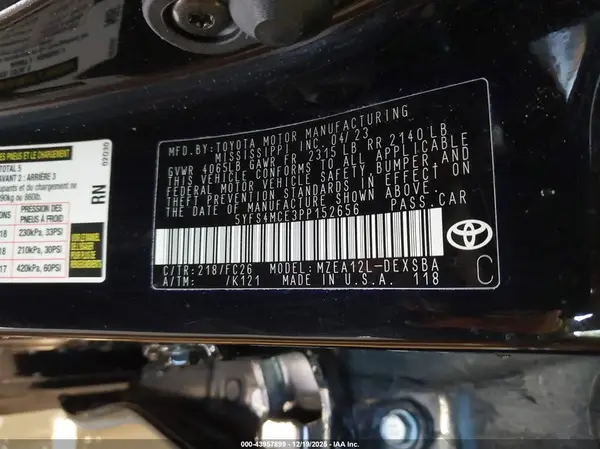 5YFS4MCE3PP152656 2023 TOYOTA COROLLA - Image 8