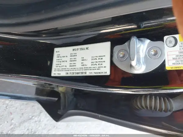 5YJ3E1EA8KF399198 2019 TESLA MODEL 3 - Image 2
