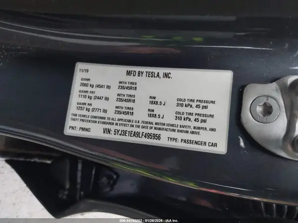 5YJ3E1EA9LF495956 2020 TESLA MODEL 3 - Image 8