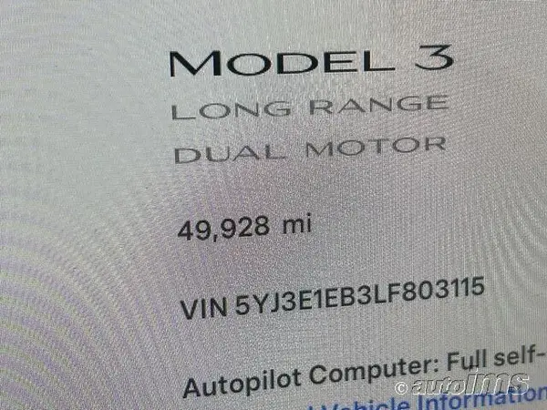 5YJ3E1EB3LF803115 2020 TESLA MODEL 3 - Image 2