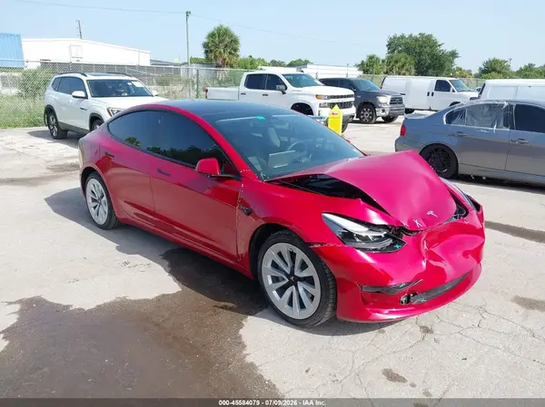 5YJ3E1EB3NF126991 2022 TESLA MODEL 3 - Image 1