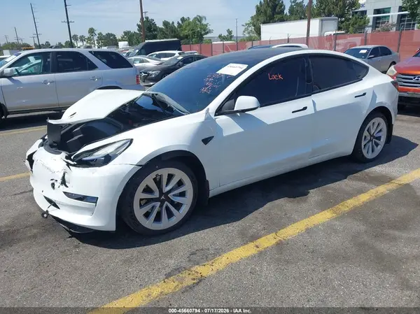 5YJ3E1EB3NF166570 2022 TESLA MODEL 3 - Image 2