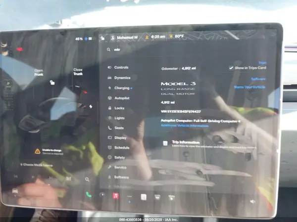 2025 TESLA MODEL 3 auction photo 7