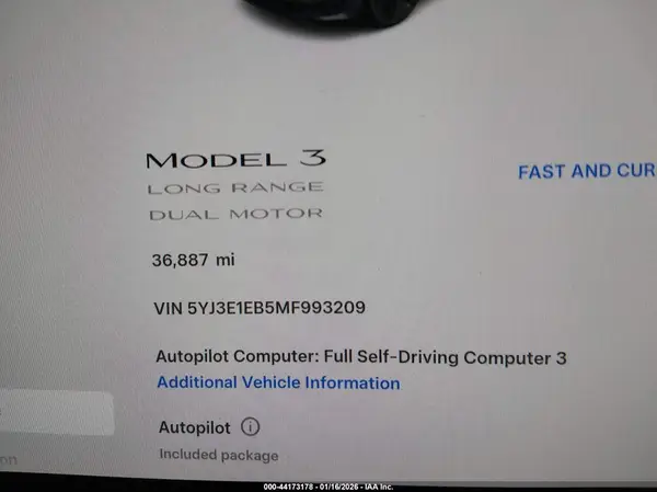 5YJ3E1EB5MF993209 2021 TESLA MODEL 3 - Image 6