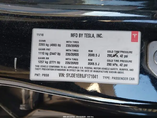 5YJ3E1EB9JF171041 2018 TESLA MODEL 3 - Image 8