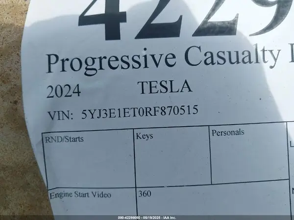5YJ3E1ET0RF870515 2024 TESLA MODEL 3 - Image 8