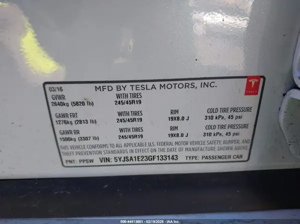5YJSA1E23GF133143 2016 TESLA MODEL S - Image 8