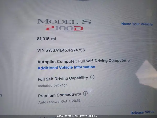 5YJSA1E45JF274756 2018 TESLA MODEL S - Image 7