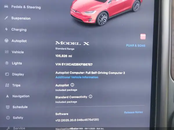 2019 TESLA MODEL X auction photo 7