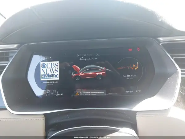 2016 TESLA MODEL X IAAI lot 45140359 auction photo 7
