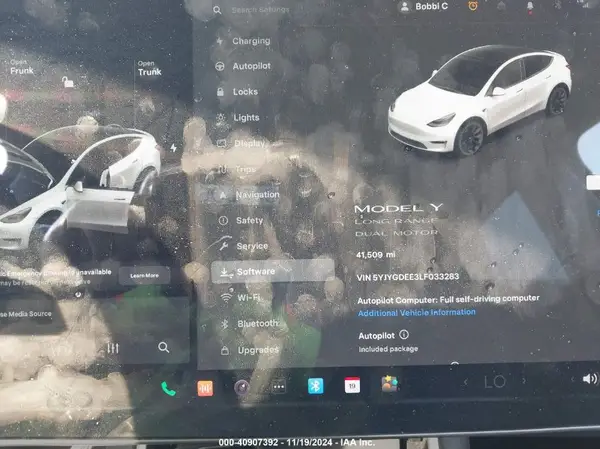2020 TESLA MODEL Y auction photo 7