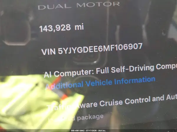 5YJYGDEE6MF106907 2021 TESLA MODEL Y - Image 7