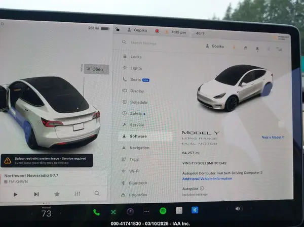 2021 TESLA MODEL Y auction photo 7