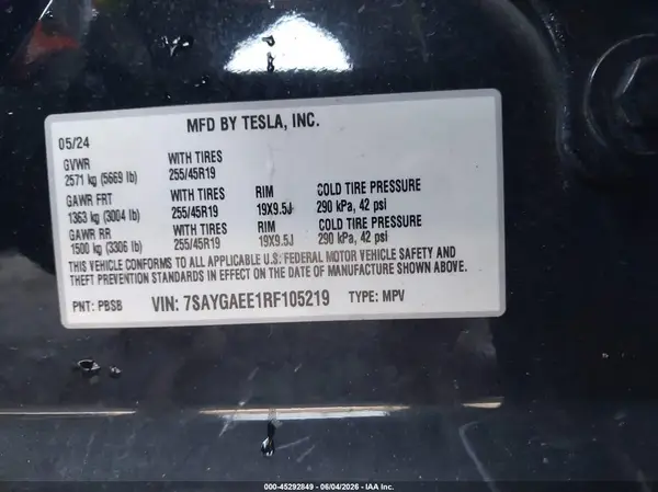 7SAYGAEE1RF105219 2024 TESLA MODEL Y - Image 8