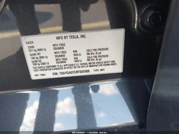 7SAYGAEE5RF065906 2024 TESLA MODEL Y - Image 8