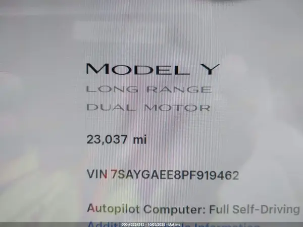 2023 TESLA MODEL Y auction photo 7