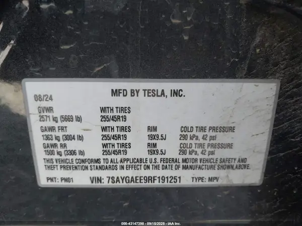 7SAYGAEE9RF191251 2024 TESLA MODEL Y - Image 8