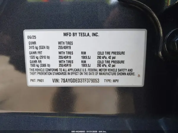 7SAYGDED3TF379053 2026 TESLA MODEL Y - Image 8