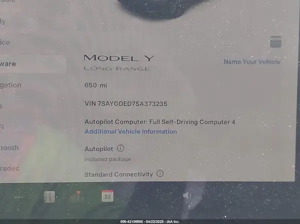 2025 TESLA MODEL Y auction photo 7