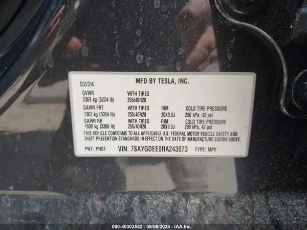 7SAYGDEE0RA243073 2024 TESLA MODEL Y - Image 8