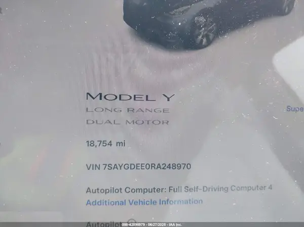 2024 TESLA MODEL Y auction photo 7