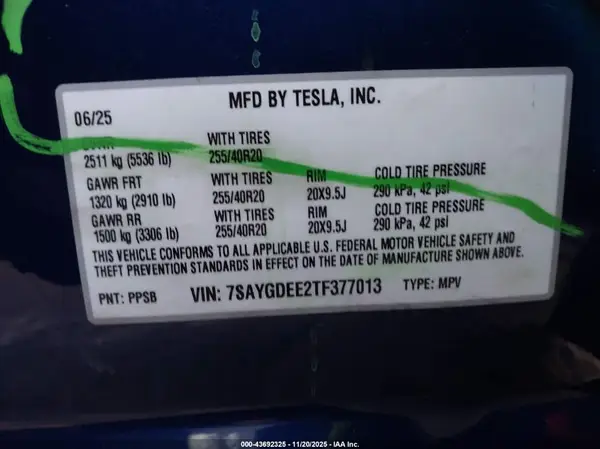 7SAYGDEE2TF377013 2026 TESLA MODEL Y - Image 8
