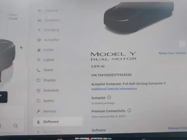 2026 TESLA MODEL Y auction photo 7