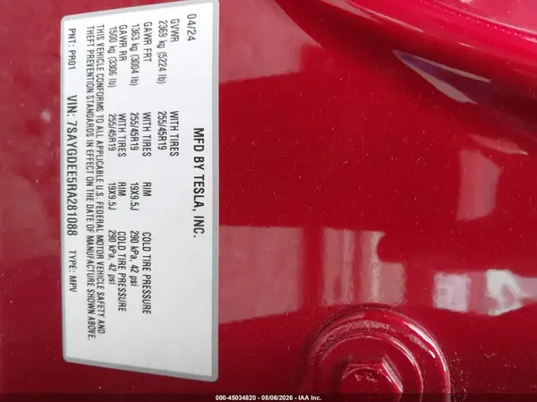 7SAYGDEE5RA281088 2024 TESLA MODEL Y - Image 8