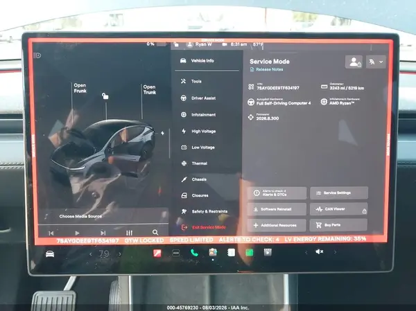 2026 TESLA MODEL Y auction photo 7