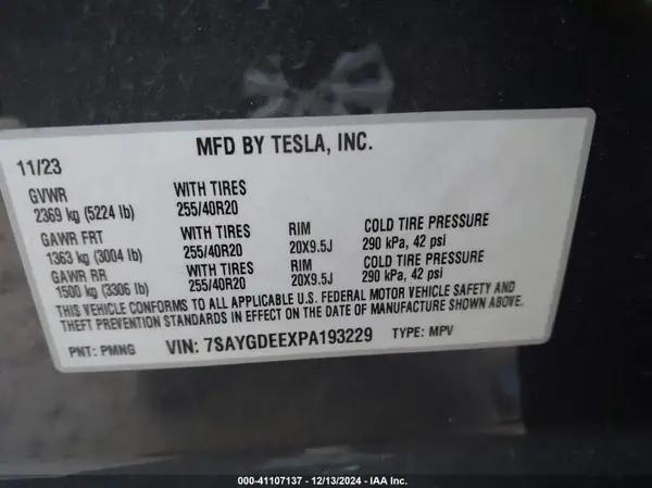 7SAYGDEEXPA193229 2023 TESLA MODEL Y - Image 8