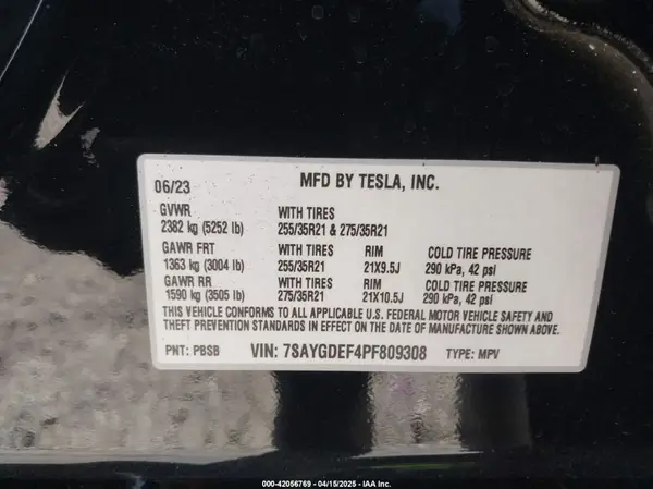 7SAYGDEF4PF809308 2023 TESLA MODEL Y - Image 8