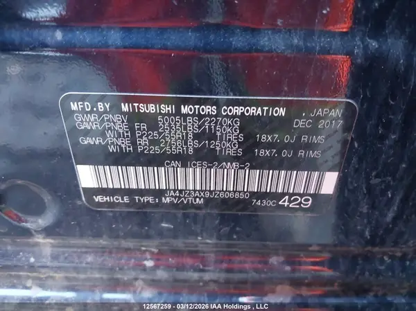 JA4JZ3AX9JZ606850 2018 MITSUBISHI OUTLANDER - Image 8