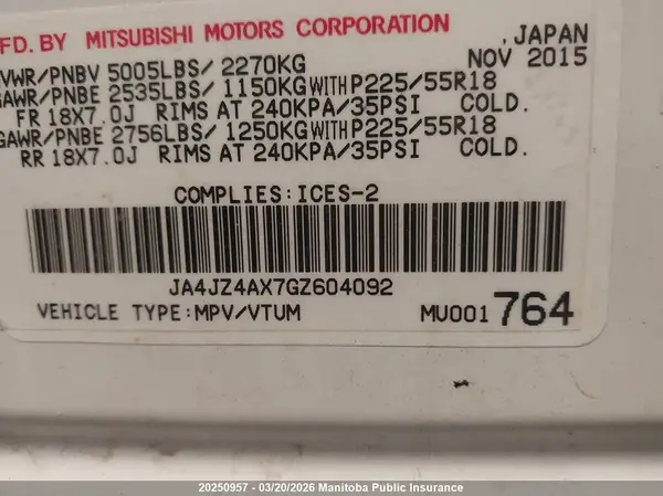 JA4JZ4AX7GZ604092 2016 MITSUBISHI OUTLANDER - Image 8