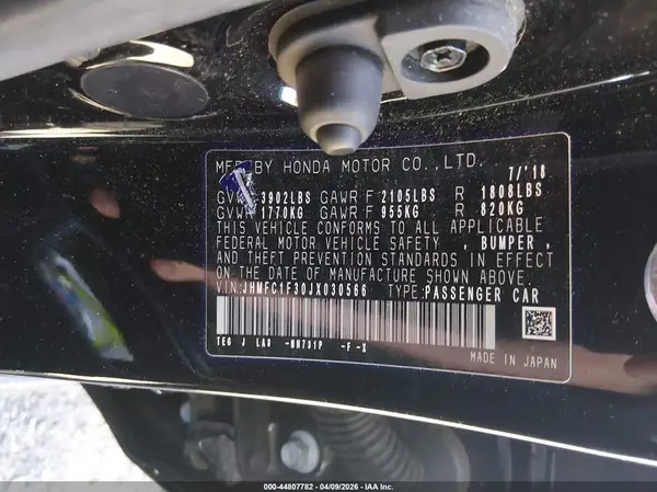 JHMFC1F30JX030566 2018 HONDA CIVIC - Image 8
