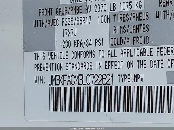 JM3KFACM3L0722621 2020 MAZDA CX-5 - Image 8