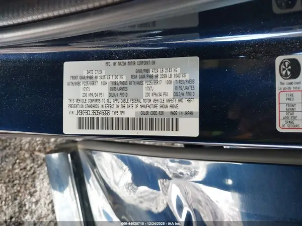 JM3KFBCL3S0545998 2025 MAZDA CX-5 - Image 8