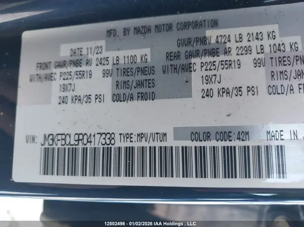 JM3KFBCL9R0417338 2024 MAZDA CX-5 - Image 8