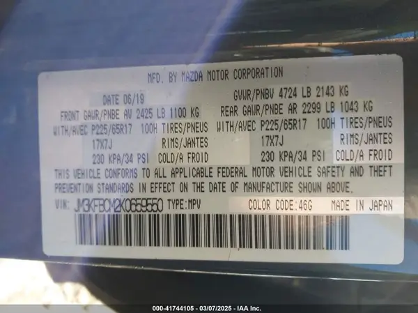 JM3KFBCM2K0659550 2019 MAZDA CX-5 - Image 8