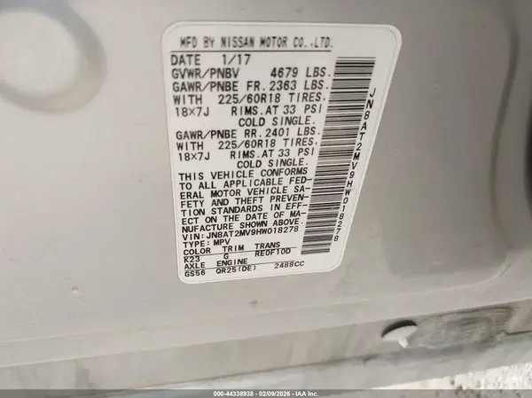 JN8AT2MV9HW018278 2017 NISSAN ROGUE - Image 8