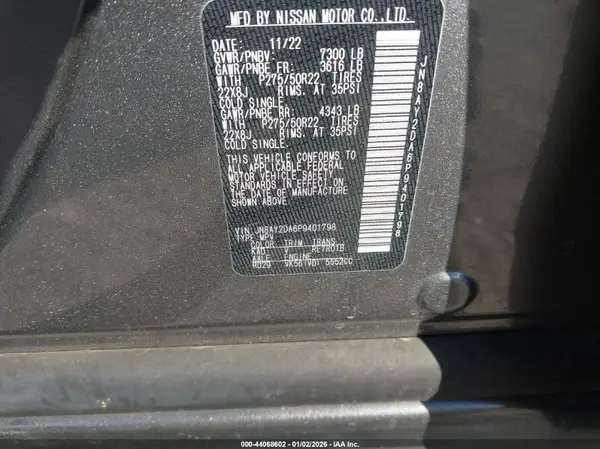 JN8AY2DA6P9401798 2023 NISSAN ARMADA - Image 8
