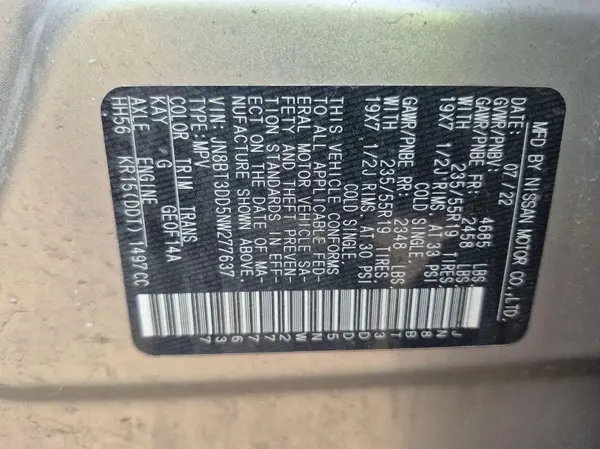 JN8BT3DD5NW277637 2022 NISSAN ROGUE - Image 2