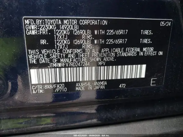 JTMRWRFV7RD247244 2024 TOYOTA RAV 4 - Image 8
