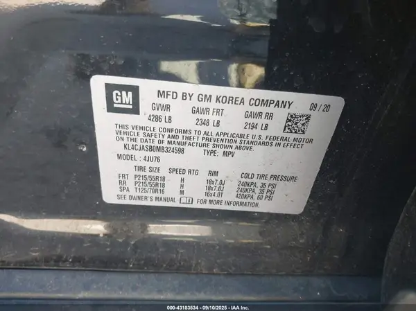 KL4CJASB0MB324598 2021 BUICK ENCORE - Image 8