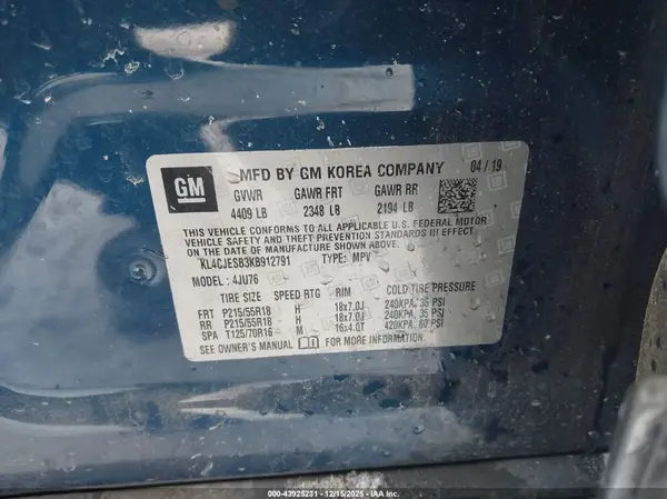 KL4CJESB3KB912791 2019 BUICK ENCORE - Image 8