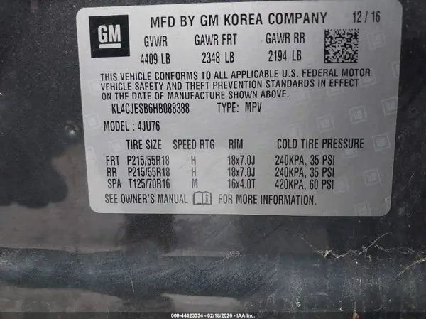 KL4CJESB6HB088388 2017 BUICK ENCORE - Image 8