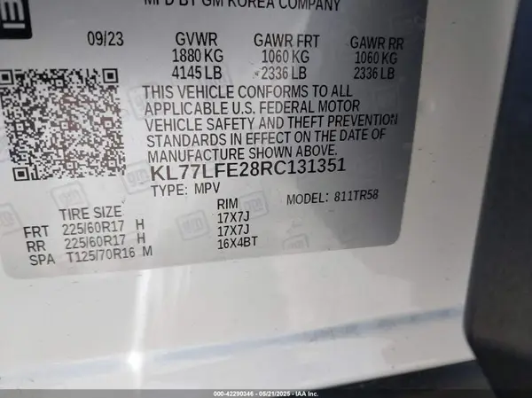 KL77LFE28RC131351 2024 CHEVROLET TRAX - Image 8